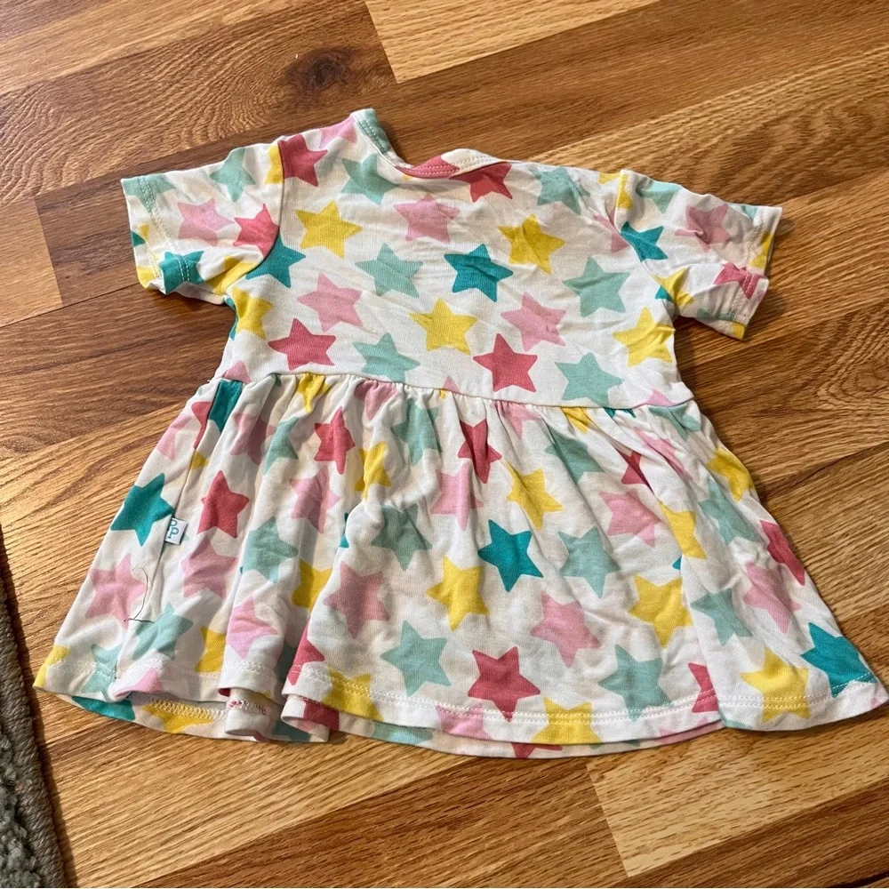Posh Peanut 2-Fer  Star dress w/ bloomers and Unicorn  onesie Dress 3-6 month